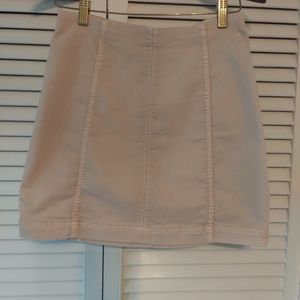 Free People pink denim skirt